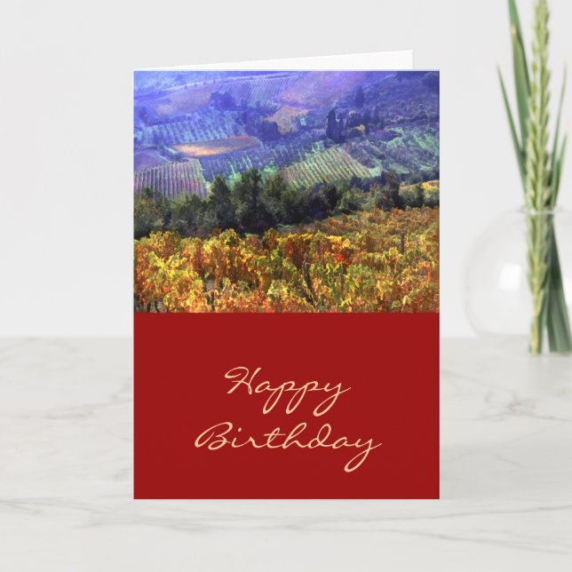 Carte Temps de récolte à l'anniversaire de vignoble (Devant)