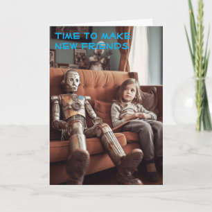 Carte Temps de se faire de nouveaux amis - Blank Inside