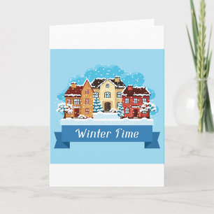 Carte Temps d'hiver enneigé