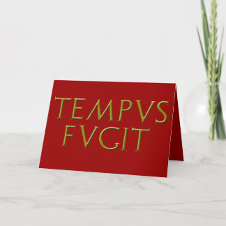Carte Tempus Fugit Birthday Card Template
