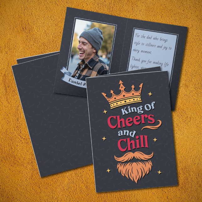 Carte Tendance Funny King Citation Fête des pères de typ (Créateur téléchargé)