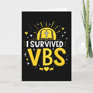 Carte Tendance J'ai Survécu Vbs École Biblique De Vacanc