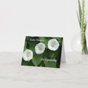 Carte tendre de condoléance de pensées