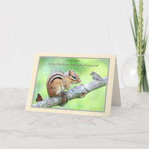 Carte Tenez bien sur les petites choses : Chipmunk Card