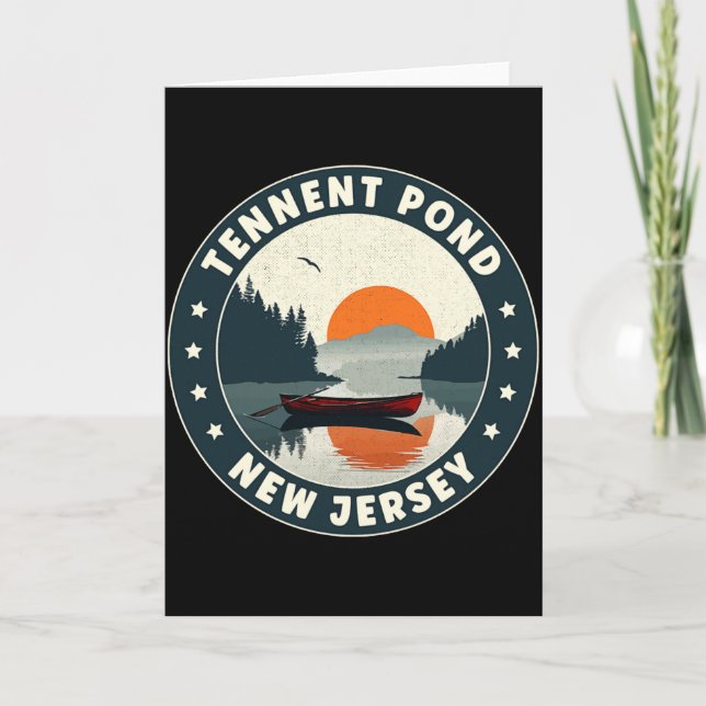 Carte Tennent Nd New Jersey Sunset T Shirt  (Devant)