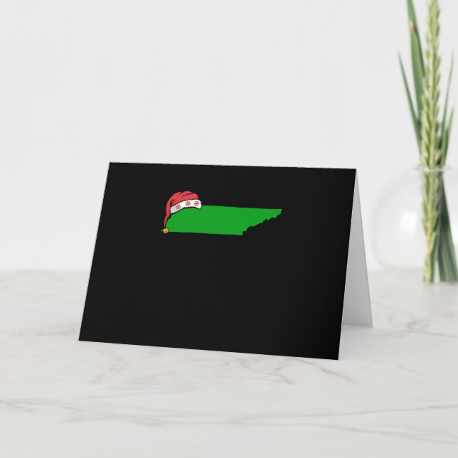 Carte Tennessee Noël mignon cadeau de Noël Vert US (Devant)