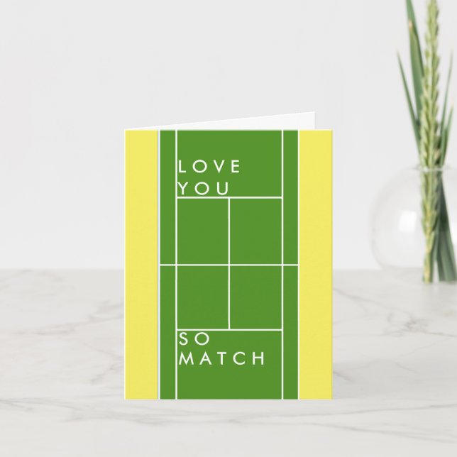 Carte Tennis Amour Drôle (Devant)