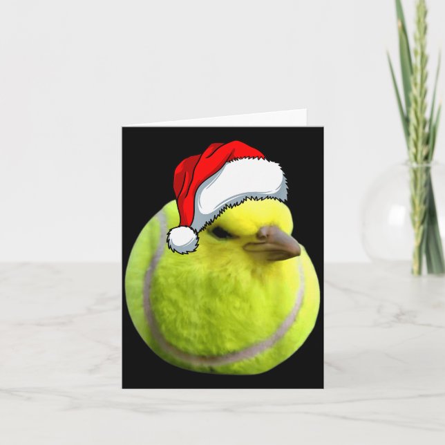 Carte Tennis Bird Ball Meme Christmas Pajamas Funny Meme (Devant)