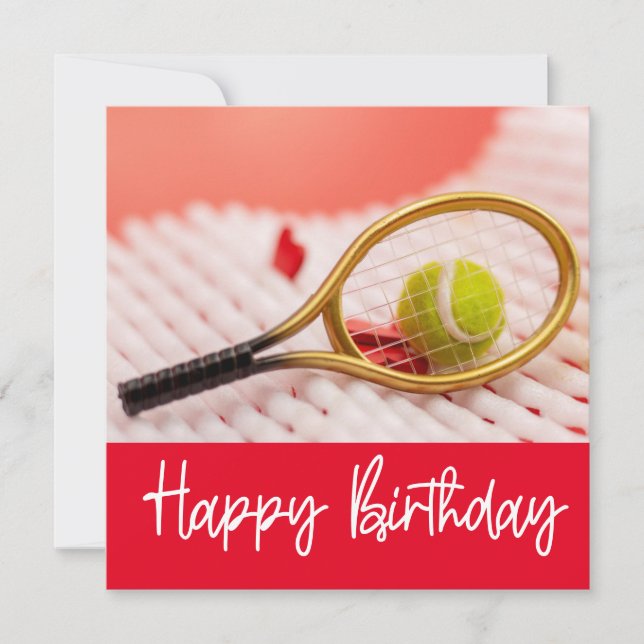 Carte Tennis Birthday Card avec balle pour joueur (Devant)
