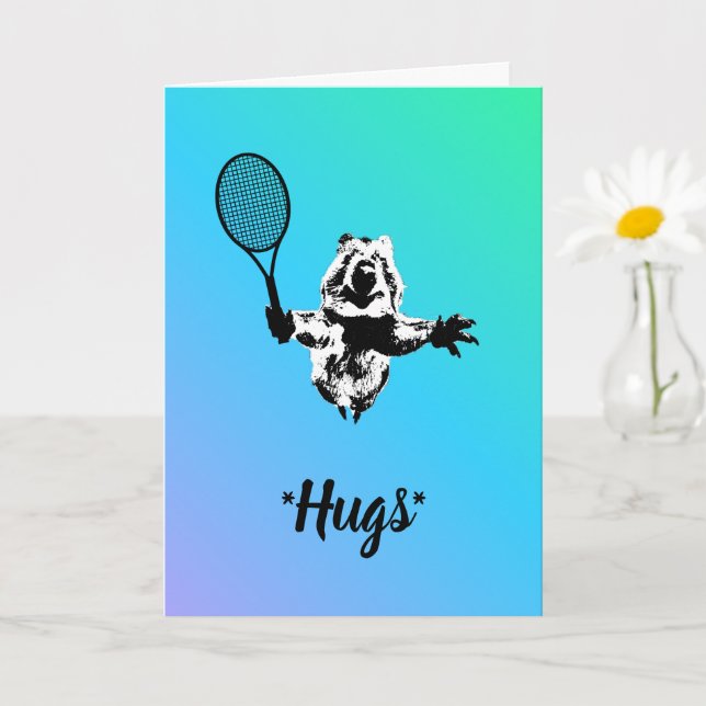 Carte Tennis Blue Quokka (Petite plante)