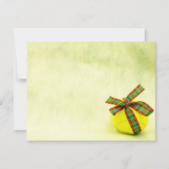 Carte Tennis de Noël avec ruban de Noël (Devant)