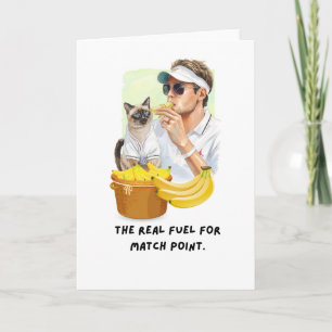 Carte Tennis Funny Dire pour les amoureux de les chats C