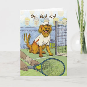 Carte Tennis Golden Retriever