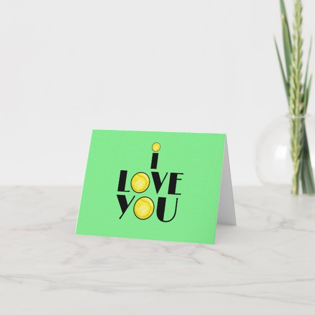 Carte Tennis I Love You Greeting Card (Devant)