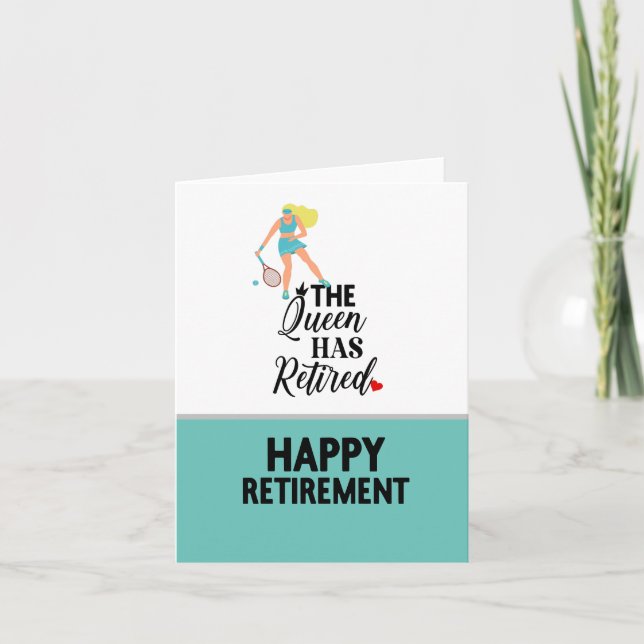 Carte Tennis Joyeuse retraite au joueur de tennis (Devant)