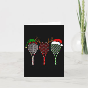 Carte Tennis Joyeux Noël 3 Tennis Racket Noël