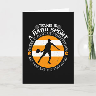Carte Tennis - Le Tennis Est Un Sport Dur