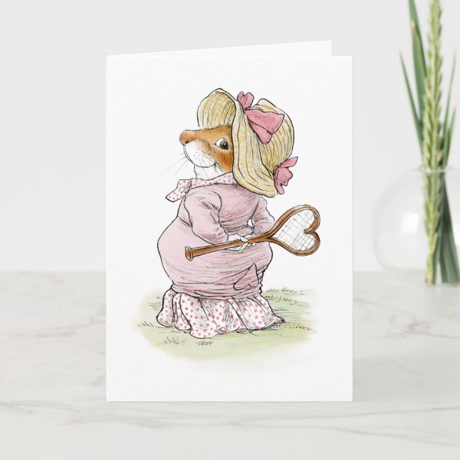 Carte Tennis Match Mouse Love Card (Devant)