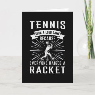 Carte Tennis Racket Player Match Sports Court Drôle Cade