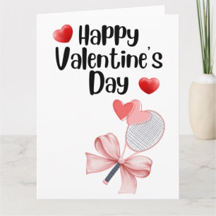 Carte TENNIS Saint-Valentin au joueur avec amour    