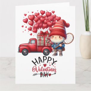 Carte TENNIS Saint-Valentin au joueur avec amour