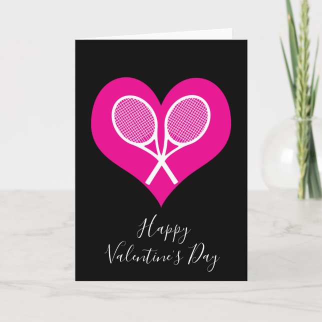 Carte Tennis 💘 Valentine personnalisable (Devant)