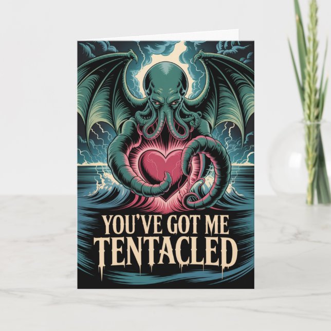 Carte Tentacled Valentines Card Cthulhu Eldritch Lovecra (Devant)
