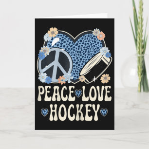 Carte Tenue amateur de hockey amour paix Imprimé guépard