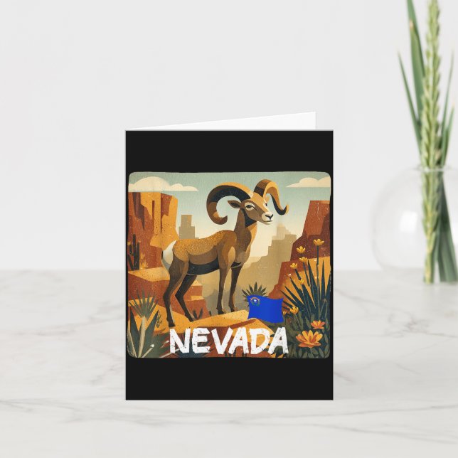Carte Tenue Cool Desert Nevada avec Mouflon (Devant)