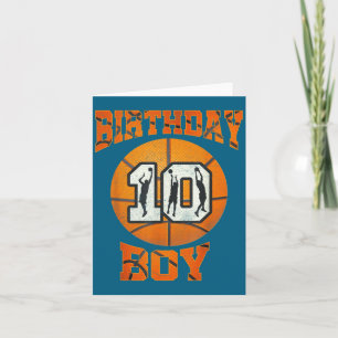 Carte Tenue de 10e anniversaire garçon basket-ball Dix 1