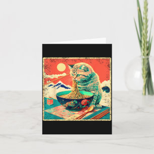 Carte Tenue de chats aux nouilles Ramen Conception de sc