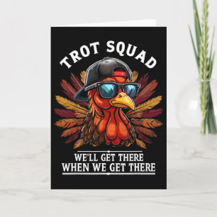 Carte Tenue de course drôle de Thanksgiving Turkey Trot