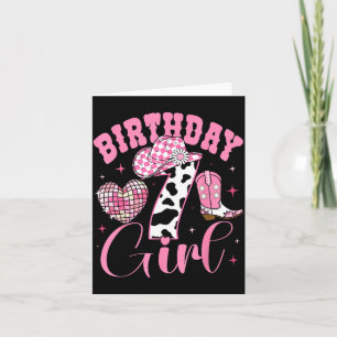 Carte Tenue de fille pour 7ème anniversaire Rodéo Wester