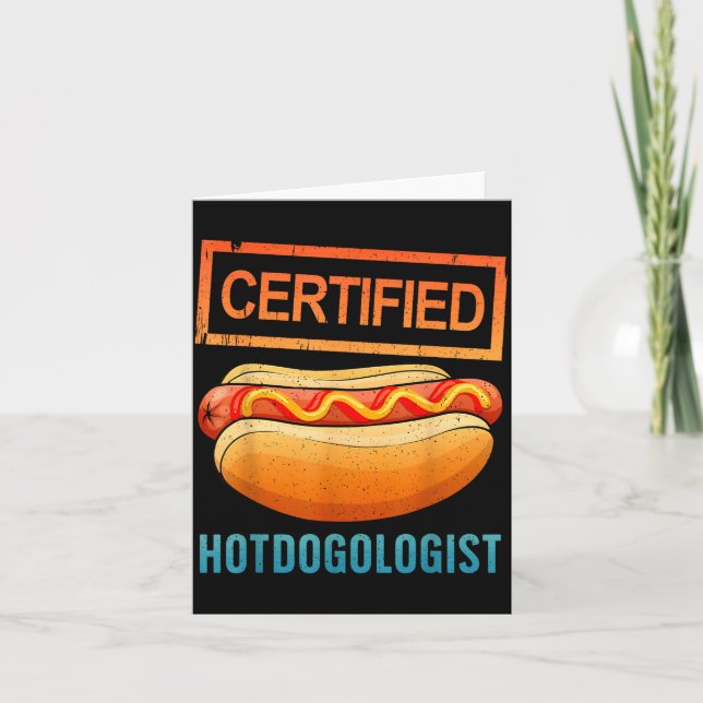 Carte Tenue de hotdog cool pour hommes femmes adulte hot (Devant)