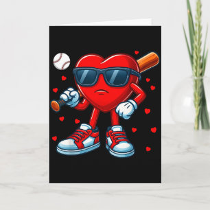 Carte Tenue de Saint-Valentin de baseball d'amour de coe