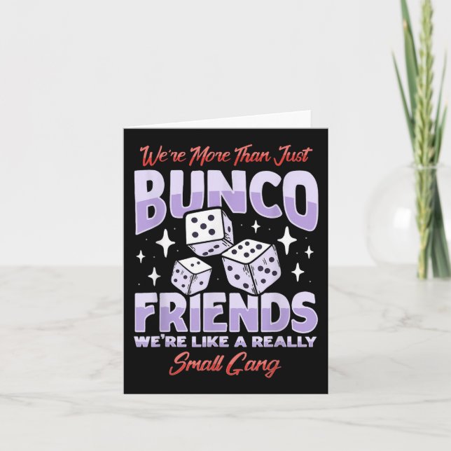 Carte Tenue de soirée Bunco mignonne Équipe de jeu Bunco (Devant)