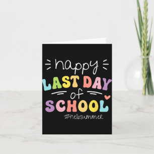 Carte Tenue mignonne pour le dernier jour d'école pour l