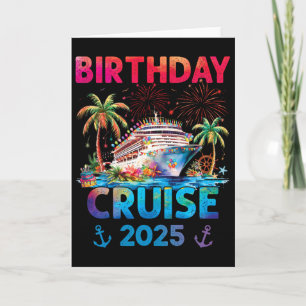 Carte Tenues de croisière d'anniversaire 2025 Uni-adulte