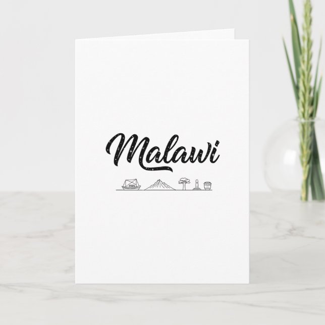 Carte Tenues de vacances de voyage à Malawi  (Devant)