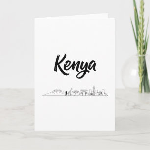 Carte Tenues de vacances de voyage de Kenya Skyline 