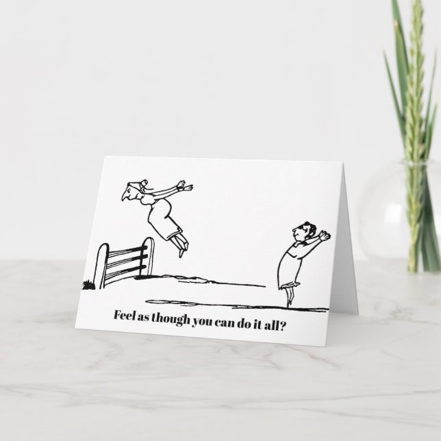 Carte Tenure Félicitations Edward Lear Cartoon Flying (Devant)