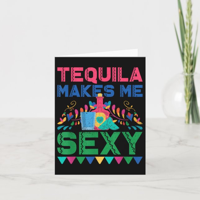 Carte Tequila me rend Y - Mexicaine Cinco De Mayo Fiesta (Devant)
