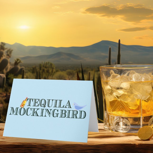 Carte Tequila Mockingbird Drôle de jeu de mots littérair (Créateur téléchargé)