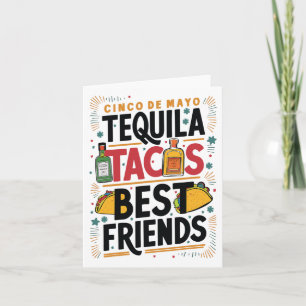 Carte Tequila Tacos Meilleurs Amis À Boire Cinco De Mayo