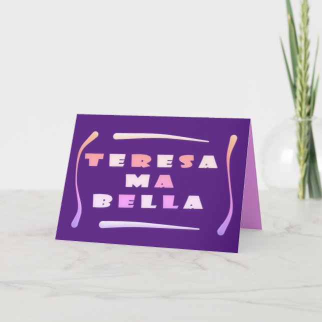 Carte Teresa Bella a fait des couleurs mixtes     (Devant)