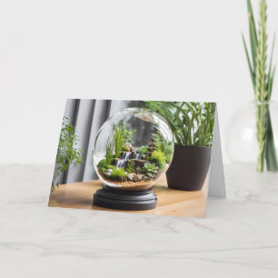 Carte Terrarium d'anniversaire avec cascades et Plante
