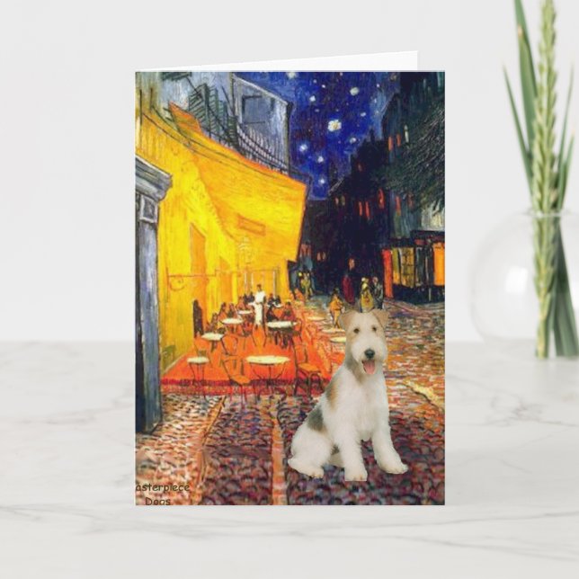 Carte Terrasse Café - Fox Terrier à poil dur #1 (Devant)