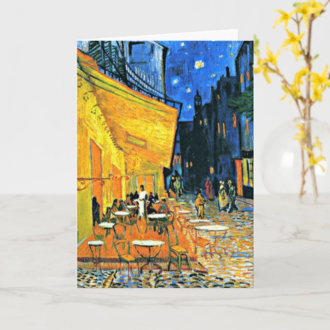 Carte Terrasse de café par Vincent van Gogh, (Fleur jaune)
