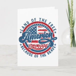 Carte Terre américaine des libres grâce aux braves Usa