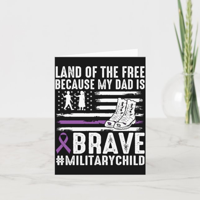 Carte Terre de l'enfant de militaire courageux fier parc (Devant)